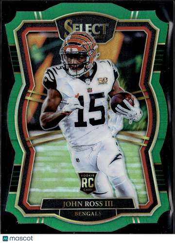 John Ross III 2018 Panini Select Prizm RC Green /5 Cincinnati Bengals