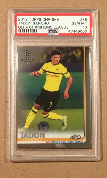 2018 Topps Chrome Jadon Sancho Rookie PSA 10