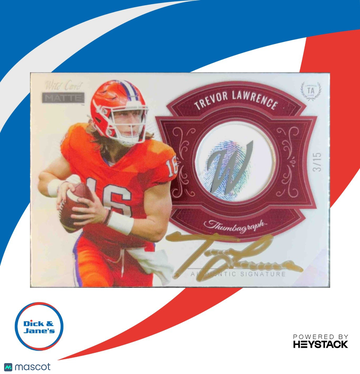 2021 Matte Black Trevor Lawrence #MTA-1 BaseThumbagraphs Red