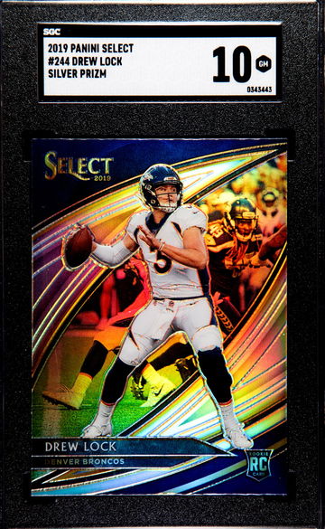 Drew Lock 2019 Select Field Level Silver SGC 10