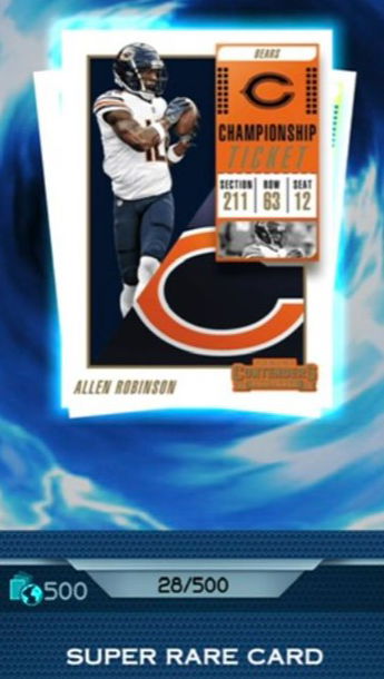 2018 Contenders Championship Ticket Allen Robinson Panini Blitz /500