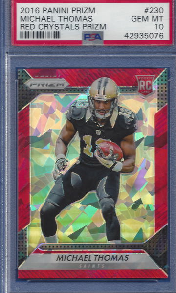 2016 Panini Prizm #230 Michael Thomas Red Crystals 02/75 made PSA 10  (BillsGridironGreats) 