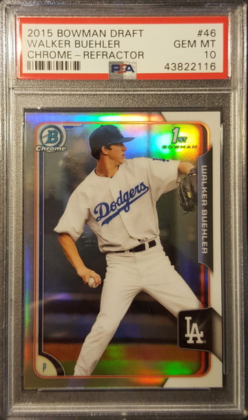 2015 Bowman Chrome Walker Buehler Refractor PSA 10