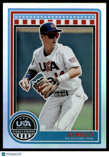 2025 Panini Stars and Stripes USA Baseball Eli Willits #54 Stars