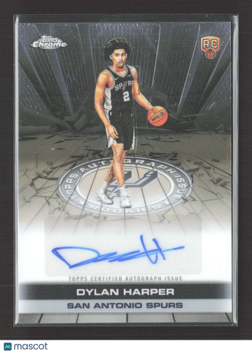 2025 Topps Chrome Dylan Harper #TAIR-DH RC Auto NBA Basketball Card Spurs
