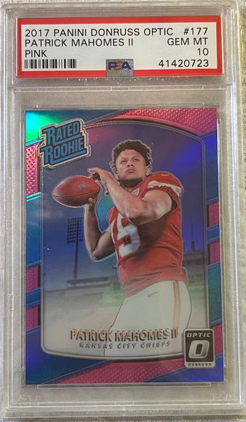 2017 Donruss Optic Patrick Mahomes #177 Pink — PSA GEM MINT 10