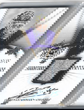 JONATHAN BERNIER 2007/8 THE CUP ROOKIE SIGNATURE PATCH AUTOGRAPH AUTO #25/75