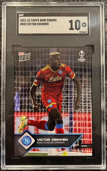 Victor Osimhen 2021-2022 Topps Now Europa League SGC 10 Pop 8!
