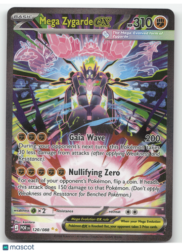 2026 Mega Evolution – Perfect Order Mega Zygarde EX Holo Secret Rare SAR #120/88