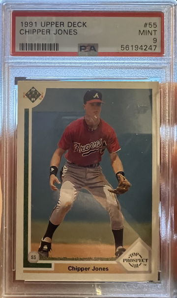 1991 Upper Deck Chipper Jones #55 PSA 9