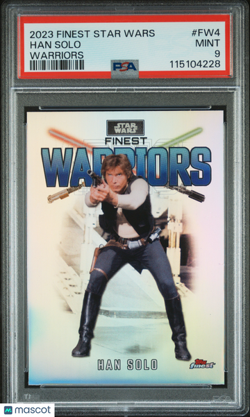 2023 Topps Finest Star Wars Finest Warriors Han Solo #FW4 PSA 9