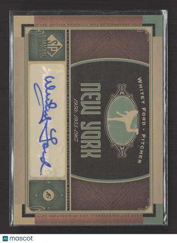 2012 Upper Deck SP Signature Edition Whitey Ford #E69CF Auto