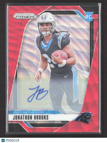 2024 Panini Prizm Football Jonathon Brooks #357 Red 094/149 RC Auto