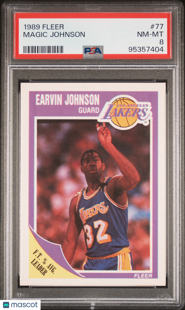 1989 Fleer Magic Johnson #77 PSA 8