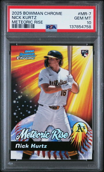 2025 Bowman Chrome Meteoric Rise Nick Kurtz #MR-7 PSA 10
