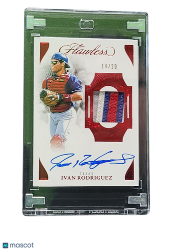 2025 Panini Flawless Baseball Ivan Rodriguez #PPV-IR Prime Patch Autograph /20 Patch Prime Patch