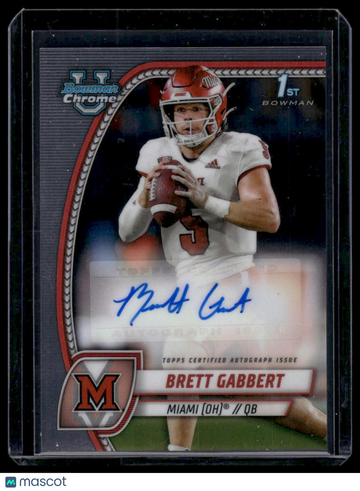 2024 Bowman University Chrome Brett Gabbert #PA-BGA Prospect Autographs AU