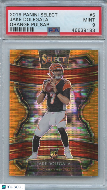 2019 Select Jake Dolegala #5 Orange Pulsar Rookie PSA 9