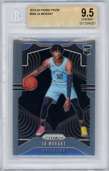 2019 Panini Prizm #249 Ja Morant RC BGS 9.5 GEM