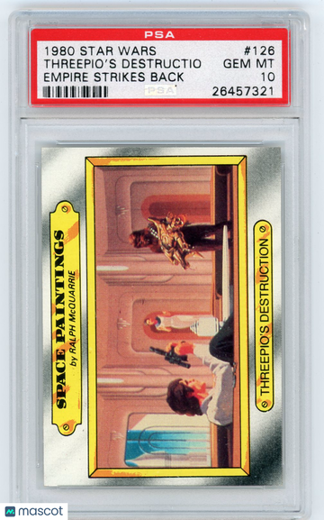1980 Star Wars Empire Strikes Back Threepio Destruction #126 PSA 10