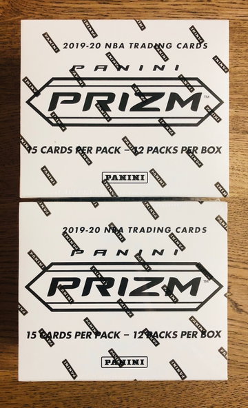 (2) Box Lot - 2019/20 Panini Prizm Basketball Retail Cello Box