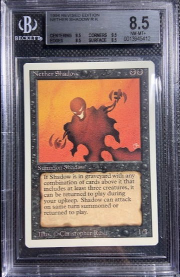 1994 MTG Magic The Gathering 3rd Edition Revised Nether Shadow R K BGS 8.5