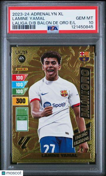 2023 Panini Adrenalyn XL Laliga Dream Box Balon De Oro Edicion Lamine Yamal PSA 10