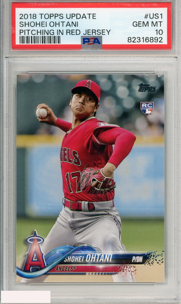 2018 TOPPS UPDATE SHOHEI OHTANI #US1 PSA 10 GEM MT ROOKIE RC