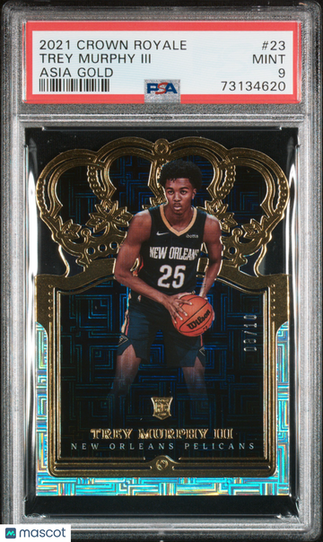 2021 Panini Crown Royale Trey Murphy III #23 Asia Gold PSA 9