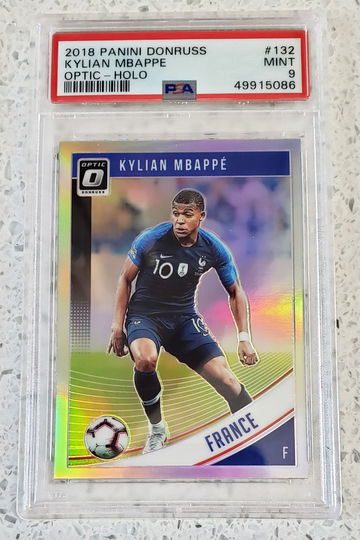 2018 Panini Optic Holo Kylian Mbappe PSA 9