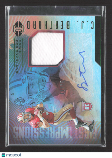 2017 Panini Illusions First Impressions C.J. Beathard #127 Jersey Patch RC