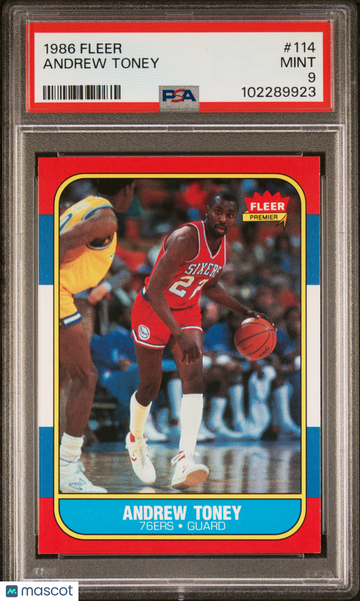 1986 Fleer Andrew Toney #114 PSA 9