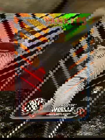 2024 Topps Update AUSTIN WELLS RC Holiday Fall Foil Rookie Debut NY Yankees