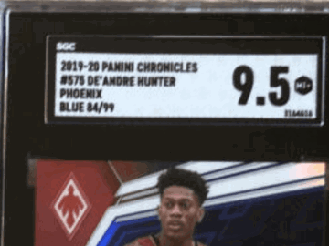 Graded 2019-20 Panini DeAndre Hunter Atlanta Hawks Refractor Trading Card 9.5 Basketball