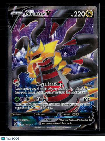2022 Lost Origin Giratina V Holo Rare FA #185/196