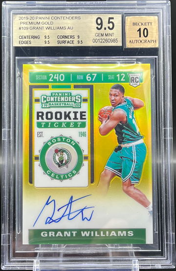 2019 contenders premium Gold Ticket auto Grant Williams /10 