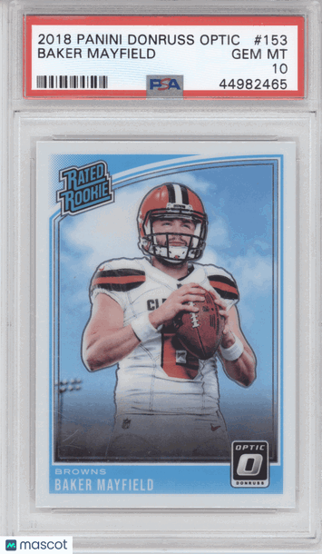 2018 Donruss Optic Rated Rookie Baker Mayfield #153 PSA 10