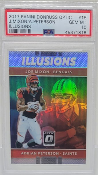 2017 OPTIC ILLUSIONS JOE MIXON SP RC HOLO PRIZM #15 PSA 10 GEM MINT RARE POP 4