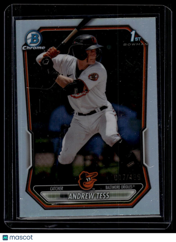 2026 Bowman Andrew Tess #BCP-90 Chrome Prospects Refractor SN