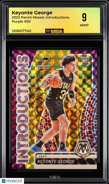 2023 Panini Mosaic Introductions Keyonte George #20 Purple MBA 9