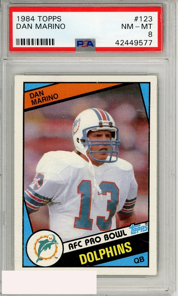 1984 TOPPS DAN MARINO #123 PSA 8 NM-MT  RC
