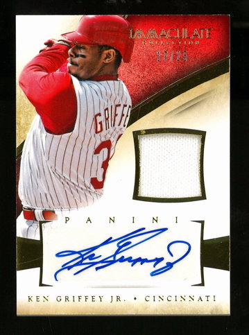 2014 Panini Immaculate Ken Griffey Jr Patch Auto/25