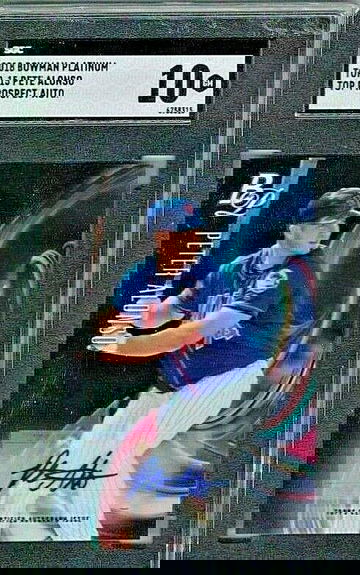 2018 Bowman Platinum Top 15 Pete Alonzo Top Prospect Autograph SGC 10 Gem Mt