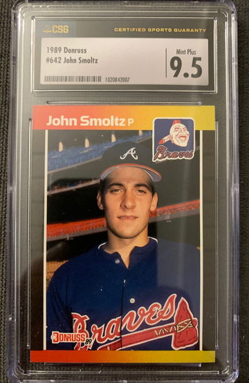 1989 Donruss John Smoltz HOF Rookie Card CSG 9.5 Mint+
