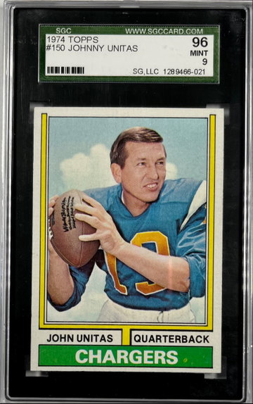 1974 Topps John “Johnny” Unitas SGC 96/9 (Mint)