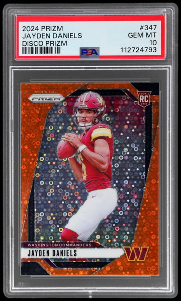 2024 Panini Prizm Jayden Daniels Disco Prizm PSA 10