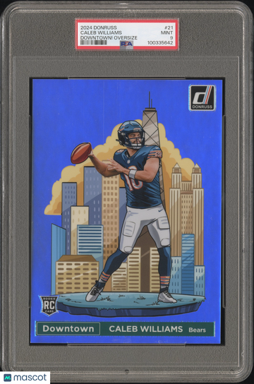 2024 Panini Donruss Downtown! Caleb Williams #21 Oversize PSA 9