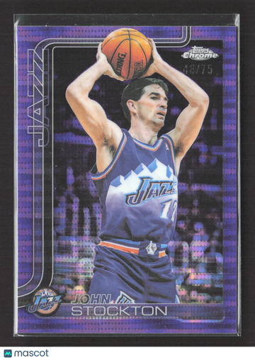2025 Topps Chrome John Stockton #250 Purple /75