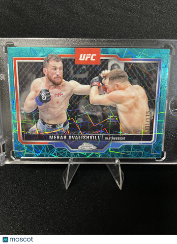 2025 Topps Chrome UFC Merab Dvalishvili #118 Teal RayWave /175