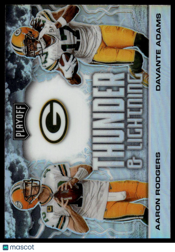 2020 Panini Playoff Davante Adams / Aaron Rodgers #TL-5 Thunder & Lightning Silver